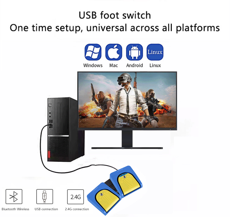 PCsensor USB foot Switch Dual Pedals FS2016 – PCsensor RDingtech RDing